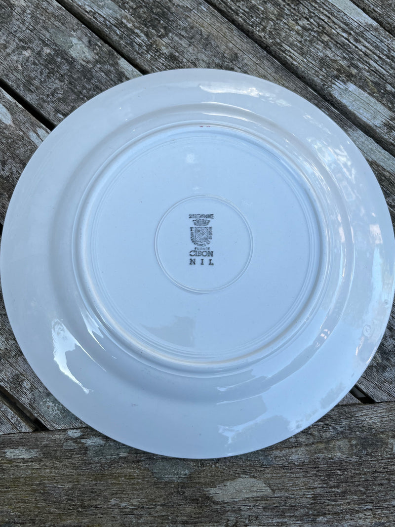 Assiette plate Digoin "Nil Cibon"