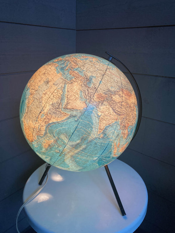 Globe Terrestre Lumineux "Carte Taride"  vers 1950-60